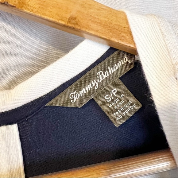 Tommy Bahama White Navy Striped Pima Cotton Dress - Picture 4 of 6
